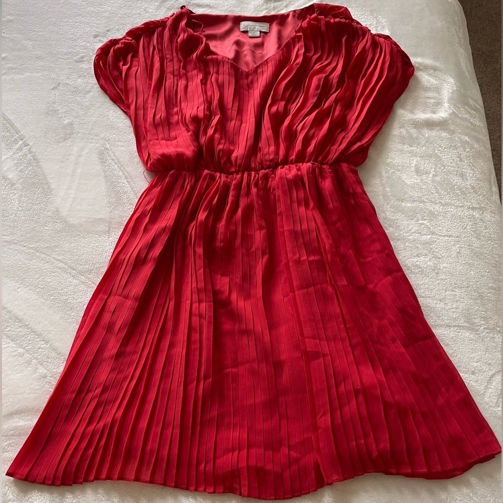 Coral Puff Dress